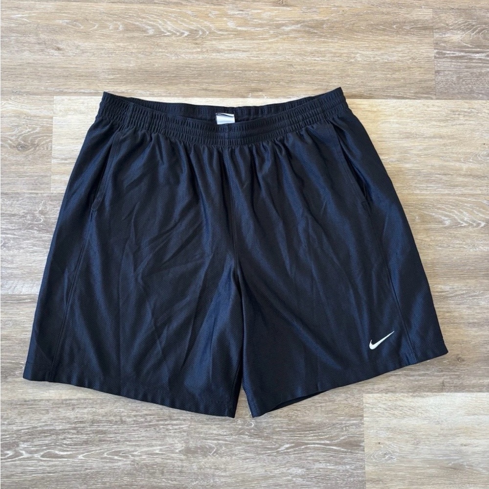 Nike Basketball Shorts Mens Size XXL Black Metallic Baggy 2000s 9in Inseam 2XL